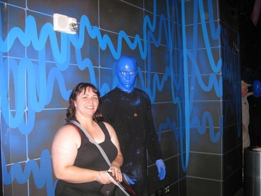 Adelle with a Blue Man