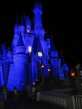 Night Shot of Cindy's Castle