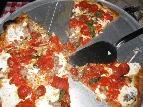 Pizza at Grimaldi's Pizzaria