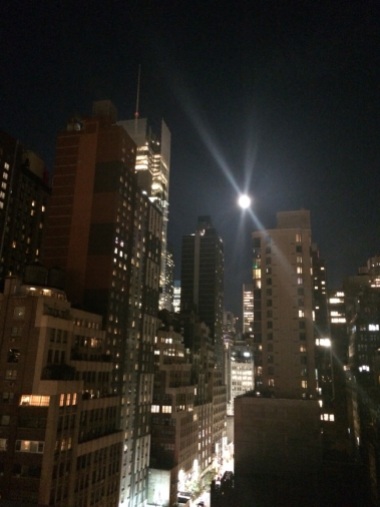 The full moon from our hotel rooftop